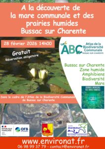 Découverte de la Mare communale et des prairies humides – ABC Bussac sur Charente – gratuit @ mairie bussac sur charente | Bussac-sur-Charente | Nouvelle-Aquitaine | France